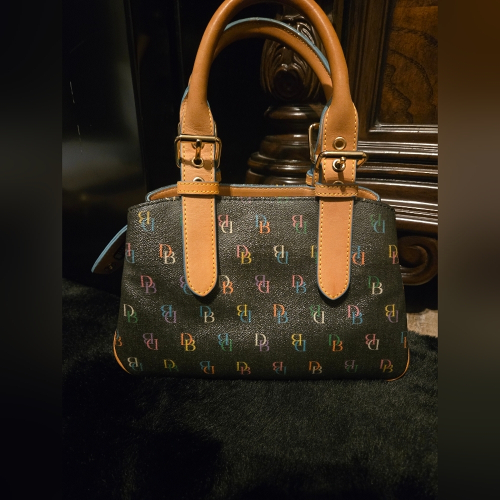 Dooney & Bourke Black Multicolor Satchel Mini/small
